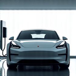 Véhicule électrique dernier cri en charge
