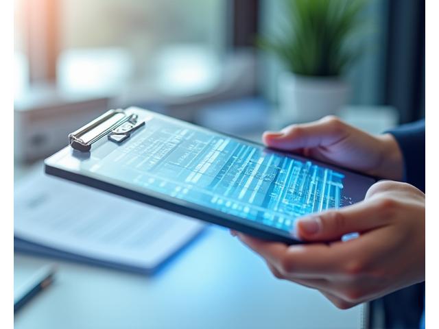 Personne remplissant un formulaire numérique pour exercer ses droits